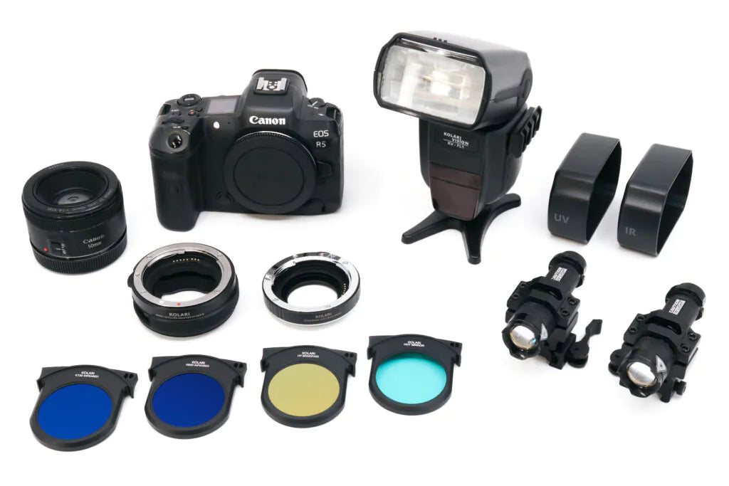 Canon R5 IR Full Spectrum UV/IR Camera Forensic Kit Canon R5 IR Full Spectrum UV/IR Camera Forensic Kit