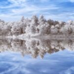 Thumbnail of Stevens Pond Boxford Massachusetts with Mirror Reflection at Sun